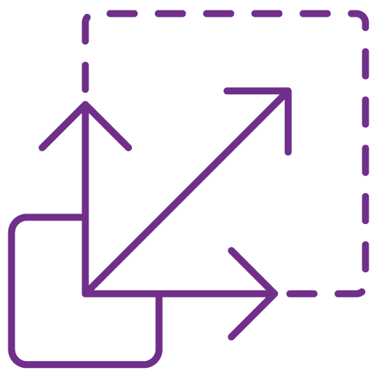 Icon demonstrating scalable MDR for OT solutions.